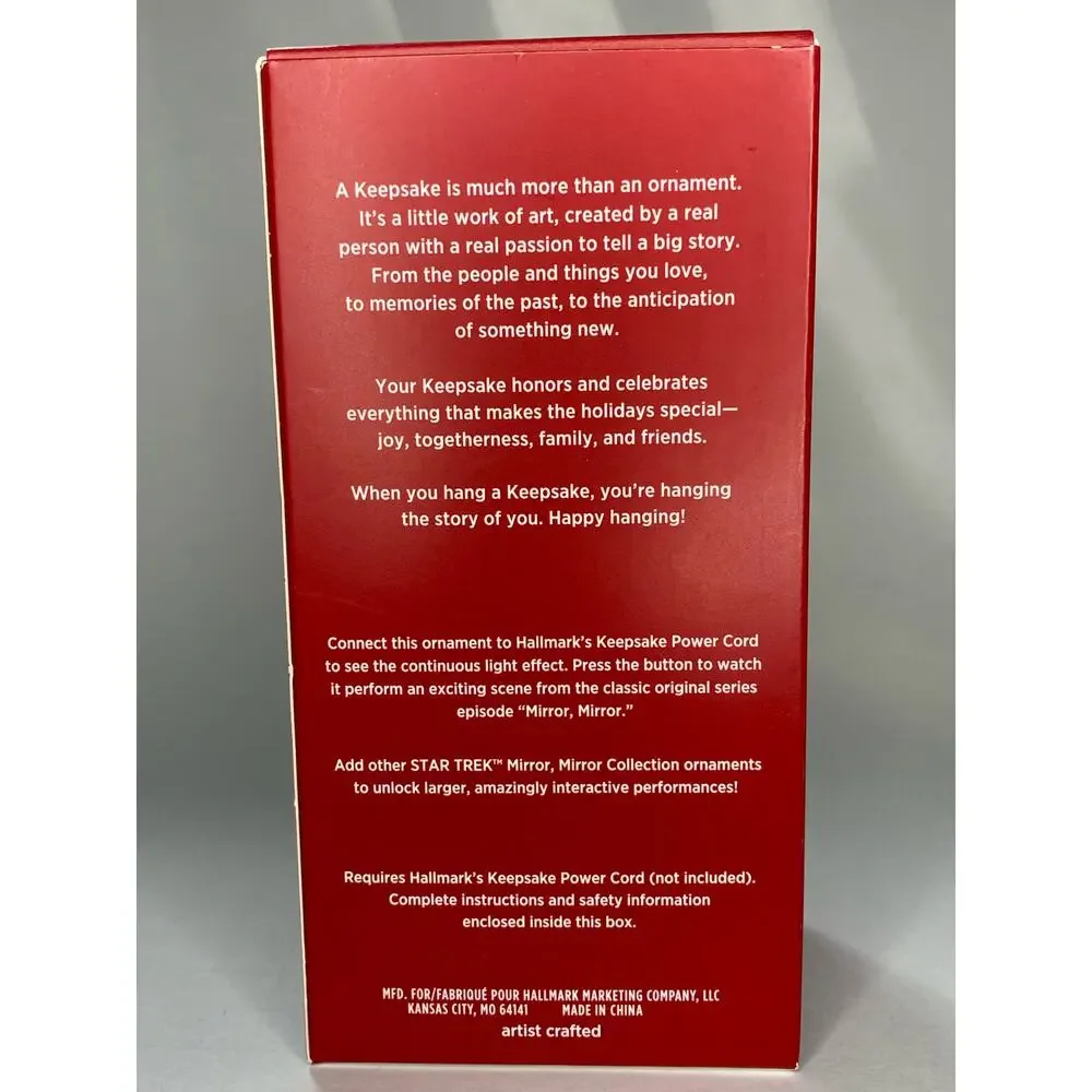 Hallmark Christmas Ornament Star Trek Mirror, Mirror Collection Lieutenant Sulu